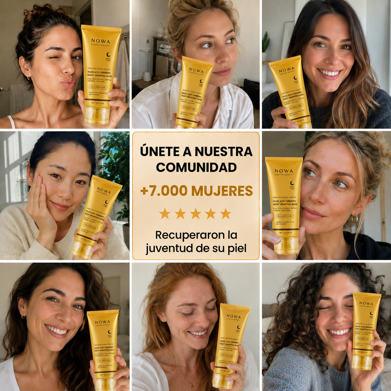 NOWA™| Mascarilla Nocturna para una Piel Glow y Luminosa