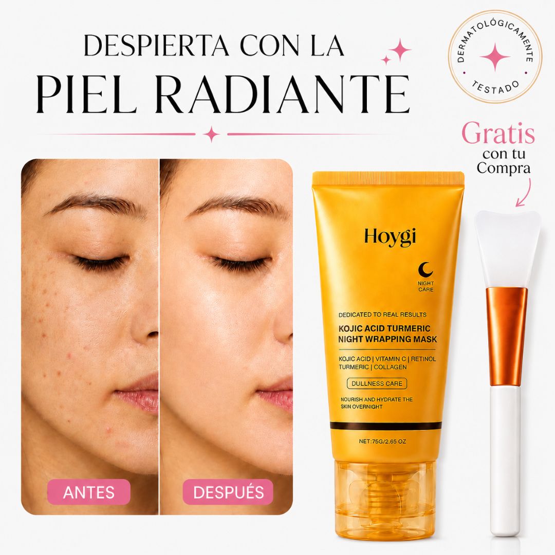 Hoygi™| Mascarilla de Noche con Colágeno & Ácido Kójico